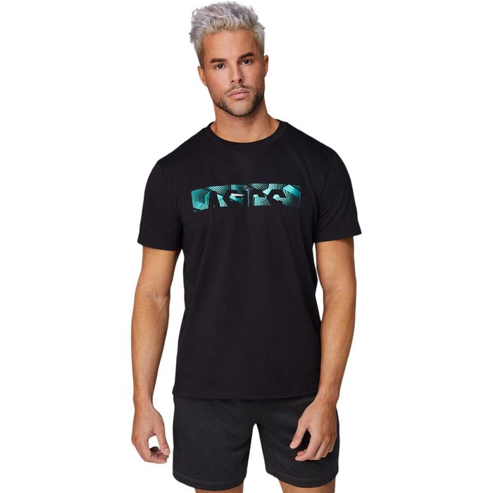 Ropa-ASICS---m-foil-print-ss-top---Masculino---Negro