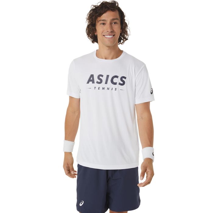 Camiseta-ASICS-Court-Tennis-Graphic-Tee---Masculino---Blanco