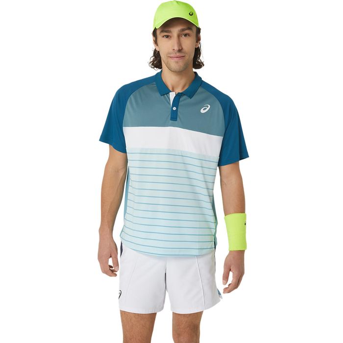 Camiseta-ASICS-Men-Court-Polo-Shirt---Masculino---Azul