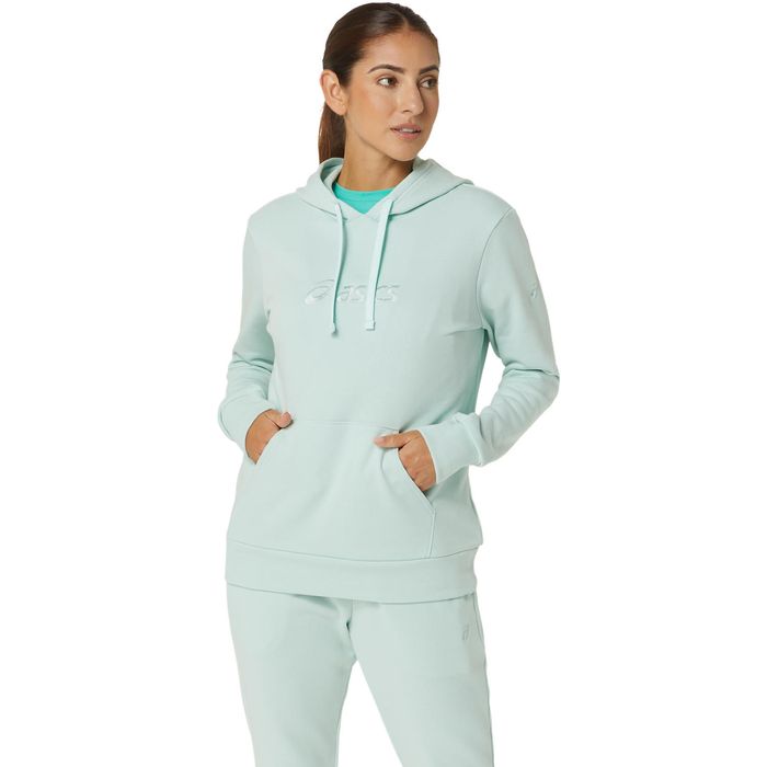 Camiseta-ASICS-French-Terry-Pullover-Hoodie---Femenino---Azul